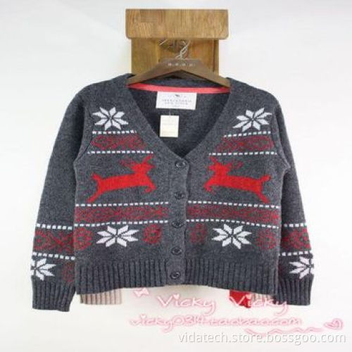 Women's cotton sweater with deer pattern, available in various sizes, styles, colors and fabric